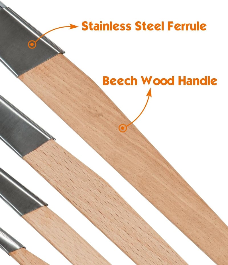 Rolling Dog Trim Paint Brush - Detail Trim Brush, Cutting in Brush for Detailed Work & Edging, Pack of 4 - Image 4